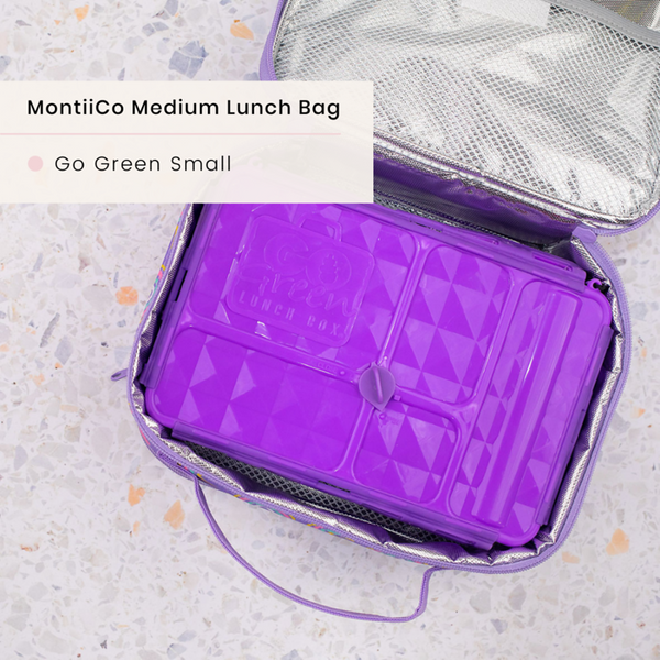 MontiiCo Medium Insulated Lunch Bag + Ice Pack | Dinosaur V3