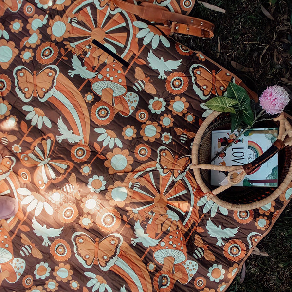 The Young Folk Collective Water-Resistant Picnic Mat | Whimsical Woodland