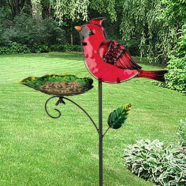 Bird Feeder Stake | Red Bird
