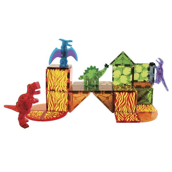 MAGNA-TILES® Magnetic Tiles | 40 Piece Dino World Set