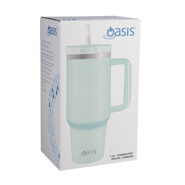 Oasis 1.2lt Insulated Commuter Travel Tumbler | Sea Mist ⭐️