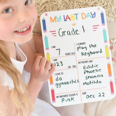 First/Last Day of School Reusable Milestone Board (Double-Sided) 