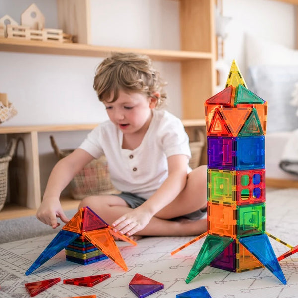 Learn & Grow Toys Magnetic Tiles | 110 Piece Builders Set ⭐️