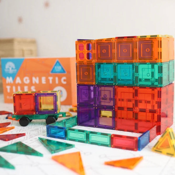 Learn & Grow Toys Magnetic Tiles | 110 Piece Builders Set ⭐️