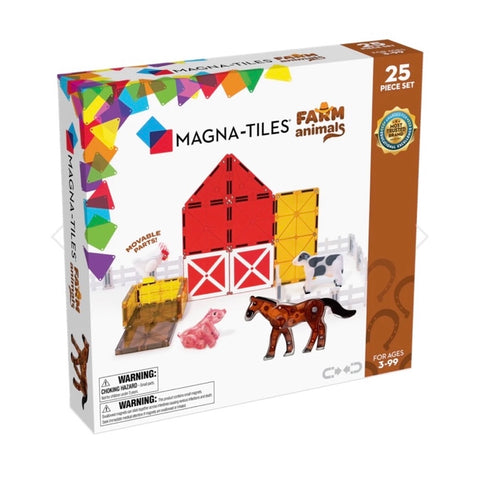 MAGNA-TILES® Magnetic Tiles | 25 Piece Farm Animals Set