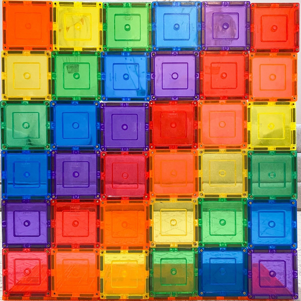 Learn & Grow Toys Magnetic Tiles | 36 Piece Small Square Set ⭐️