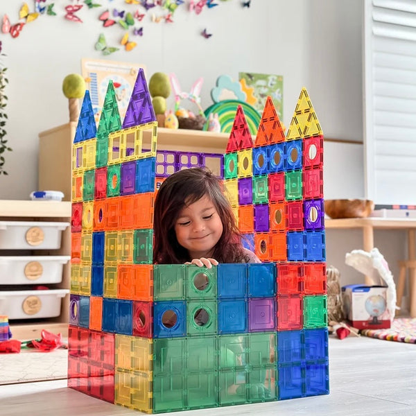 Learn & Grow Toys Magnetic Tiles | 110 Piece Builders Set ⭐️