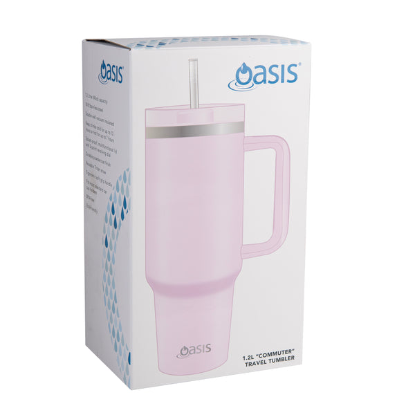 Oasis 1.2lt Insulated Commuter Travel Tumbler | Pink