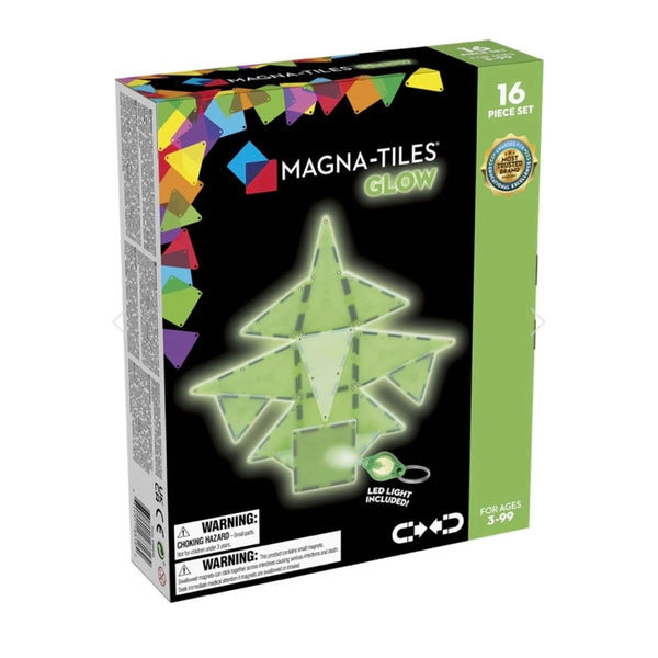 MAGNA-TILES® Magnetic Tiles | 16 Piece Glow Set