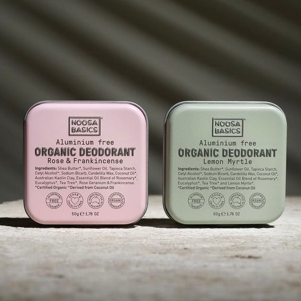Noosa Basics 50g Organic Deodorant Cream | Rose & Frankincense