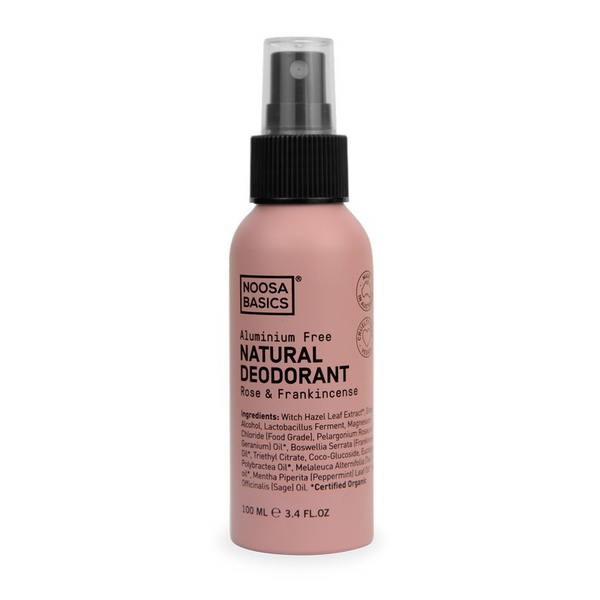 Noosa Basics 100ml Natural Spray Deodorant | Rose & Frankincense