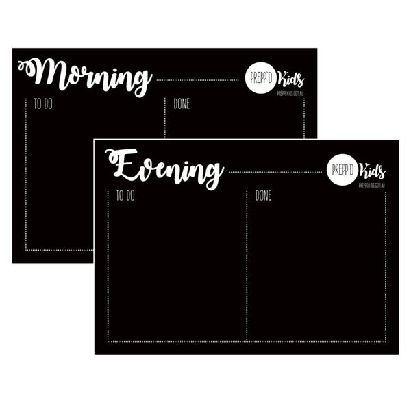 Prepp’d Kids Magnetic Morning & Evening Routine Chart Set (A4)