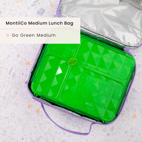 MontiiCo Medium Insulated Lunch Bag + Ice Pack | Petals