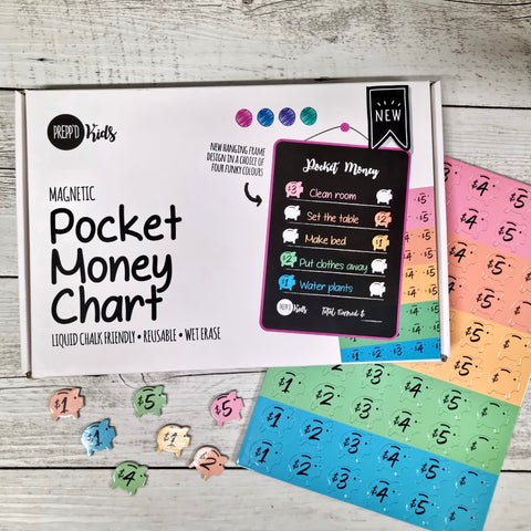 Prepp’d Kids Magnetic/Hanging Pocket Money Chart (A4)