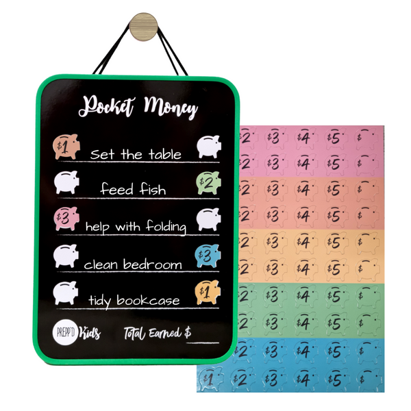 Prepp’d Kids Magnetic/Hanging Pocket Money Chart (A4)