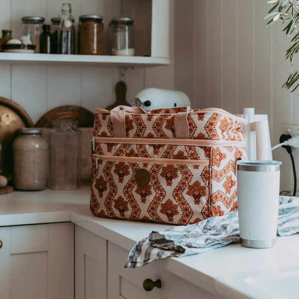 The Young Folk Collective Large Picnic Cooler Bag | Lotus Fleur ⭐️