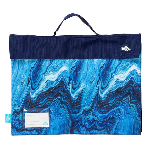 Spencil School Library Bag | Ocean Marble