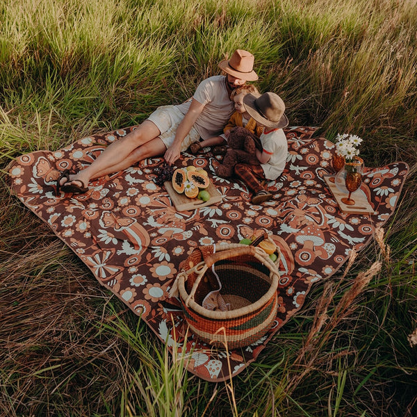 The Young Folk Collective Water-Resistant Picnic Mat | Whimsical Woodland