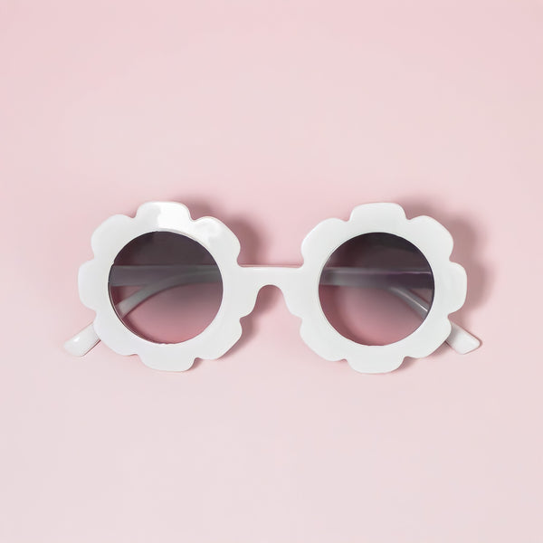 Flower UV 400 Sunglasses | White