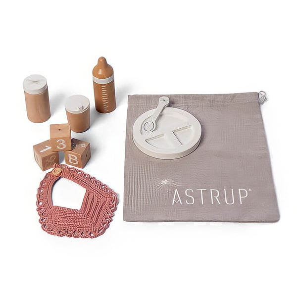 Astrup® Wooden Pretend Play Doll Feeding Set | 9 Pieces