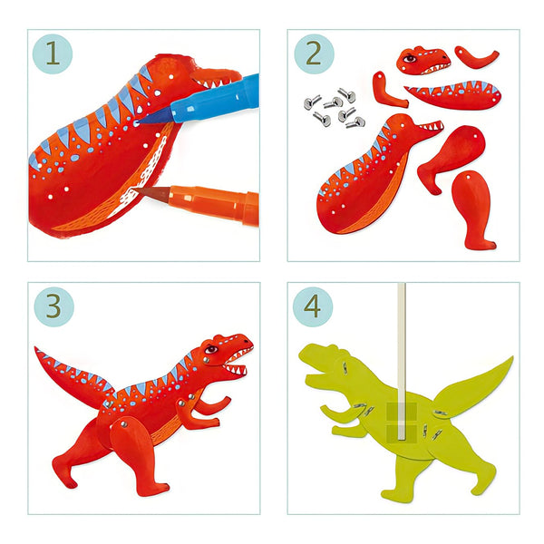 Djeco Dinosaur Puppets Craft Kit