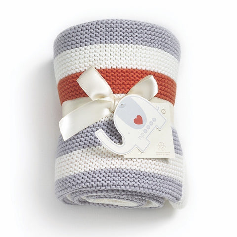 Organic Cotton Knitted Blanket - Lexi & Me