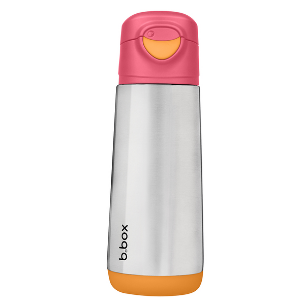 b.box NEW! Insulated 500ml Sports Spout Drink Bottle | Strawberry Shake