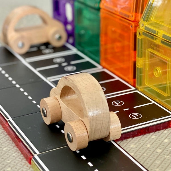 Learn & Grow Toys Magnetic Tile Toppers | 40 Piece Road Set ⭐️