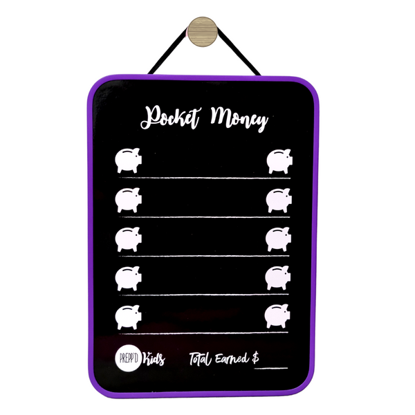 Prepp’d Kids Magnetic/Hanging Pocket Money Chart (A4)