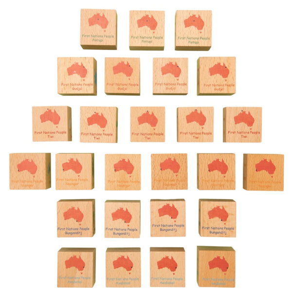 Languages of Our Nation Wooden Blocks | 26 Pieces ⭐️