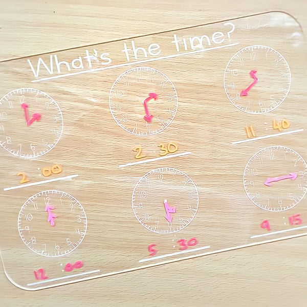 Strachan Creative Trace & Wipe Board | Telling Time ⭐️