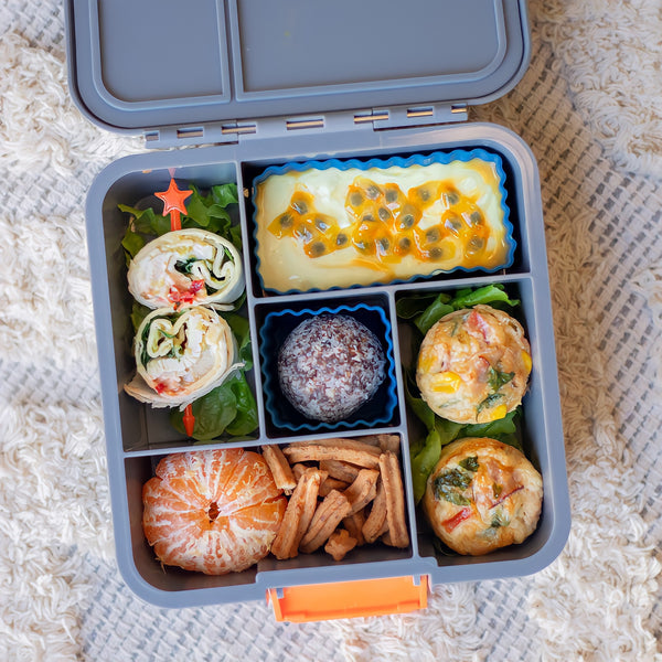 Bento Set of 2 Rectangle Silicone Cups | Grey ⭐️