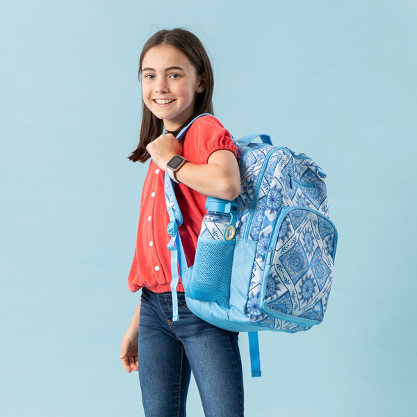 Spencil Big Kids School Backpack | Boho Blue ⭐️