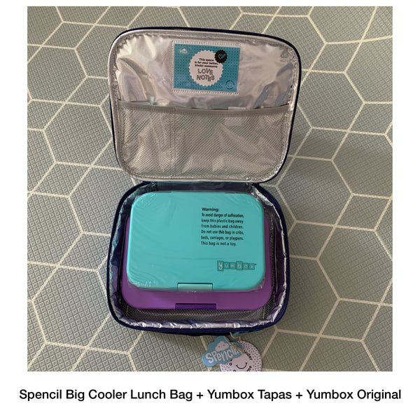 Spencil Big Cooler Lunch Bag | Ocean Marble