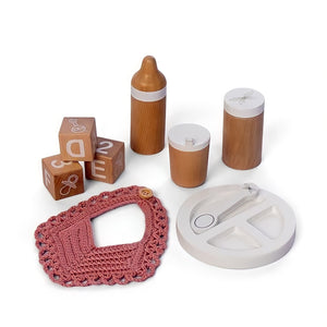 Astrup® Wooden Pretend Play Doll Feeding Set | 9 Pieces