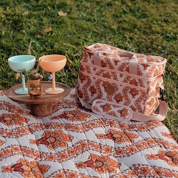 The Young Folk Collective Large Picnic Cooler Bag | Lotus Fleur ⭐️