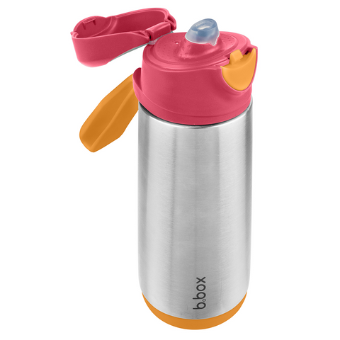 b.box NEW! Insulated 500ml Sports Spout Drink Bottle | Strawberry Shake