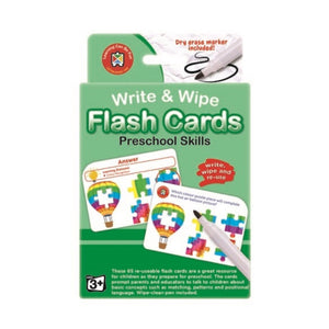 Write & Wipe Flash Cards with Marker | Preschool Skills - Lexi & Me
