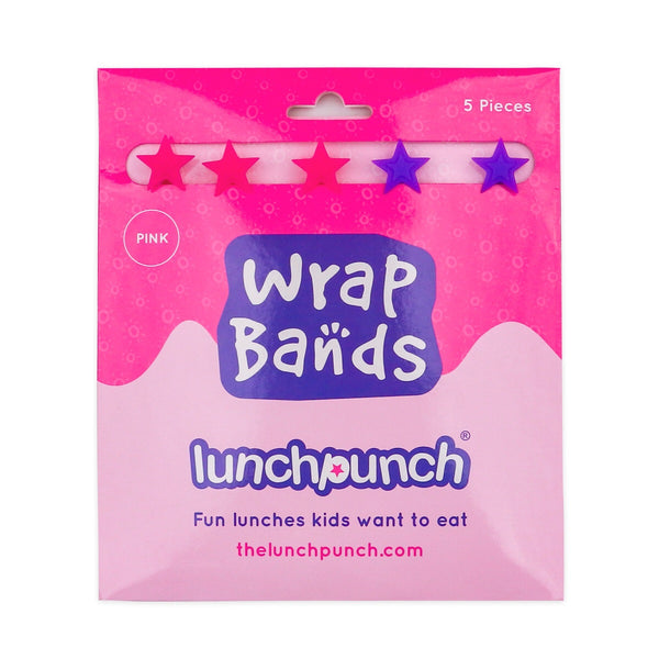 Lunch Punch Silicone Wrap Bands | Pink