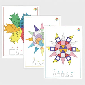 Magnetic Tiles | Set of 12 Mandala Challenge Cards