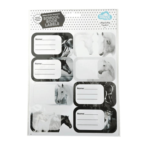 Spencil School Book Labels | Horses