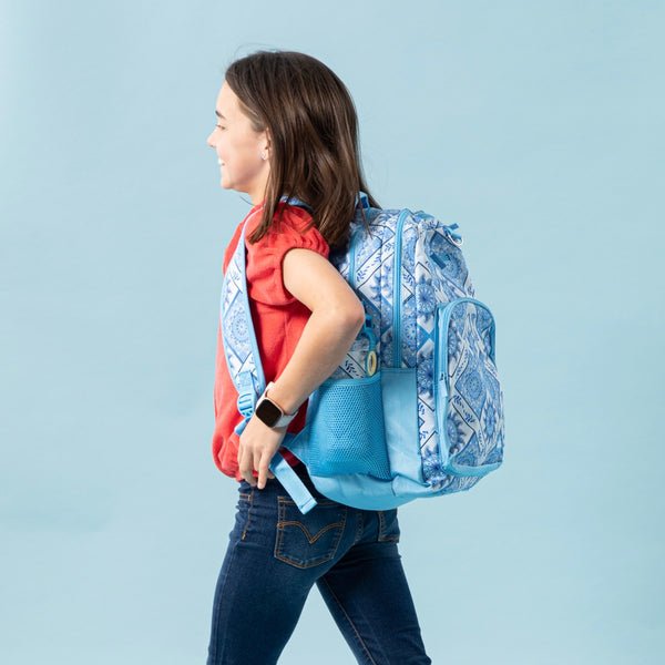 Spencil Big Kids School Backpack | Boho Blue ⭐️