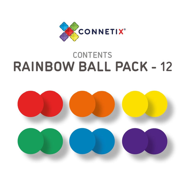 Connetix Rainbow | 12 Piece Replacement Ball Pack